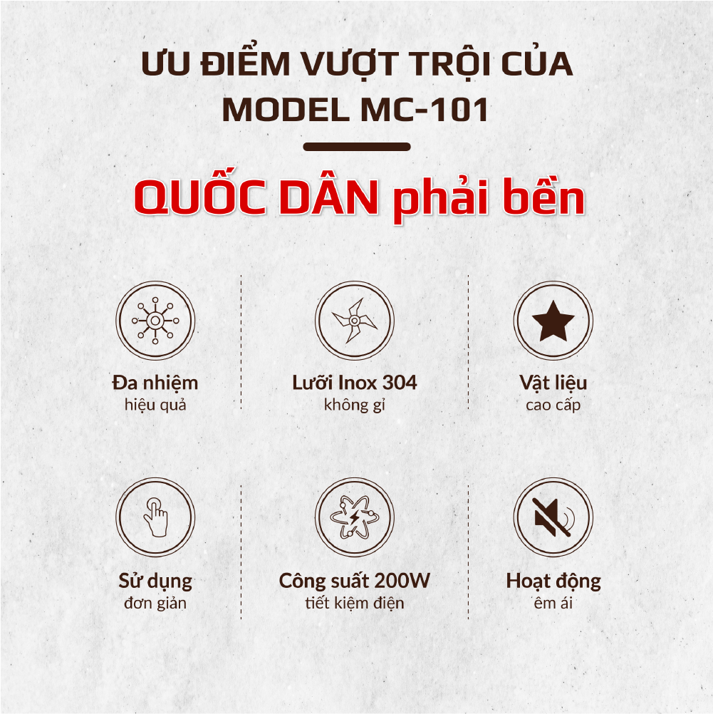 Máy xay Quốc dân OSAKA MC-101 chính hãng đa năng tiện dụng