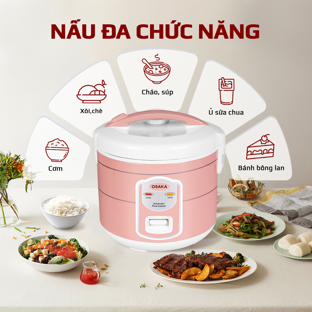 NỒI CƠM ĐIỆN OSAKA RC118T 1.8 LÍT - GIỮ TRỌN VỊ QUÊ HƯƠNG
