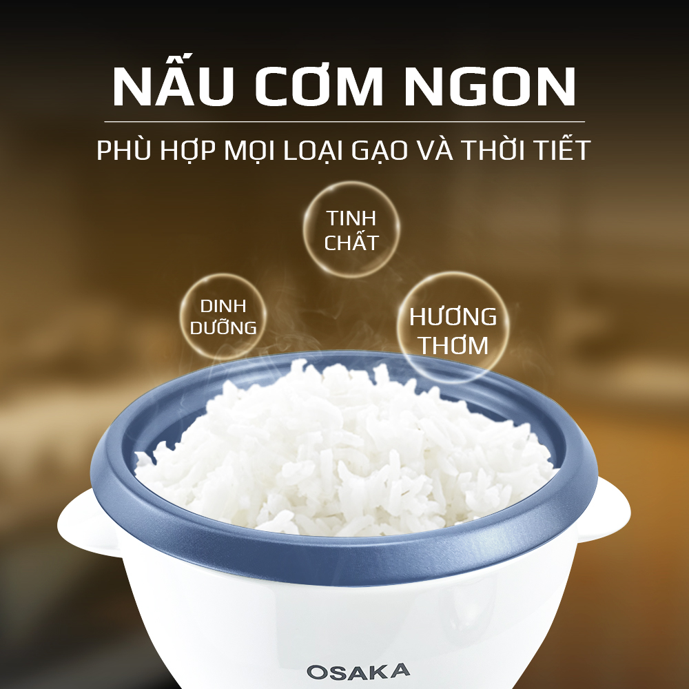 Nồi cơm điện Osaka RC220R - Nấu cơm không phân biệt mọi loại gạo