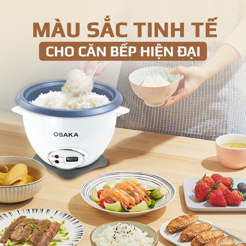 Nồi cơm điện Osaka RC220R - Nấu cơm không phân biệt mọi loại gạo
