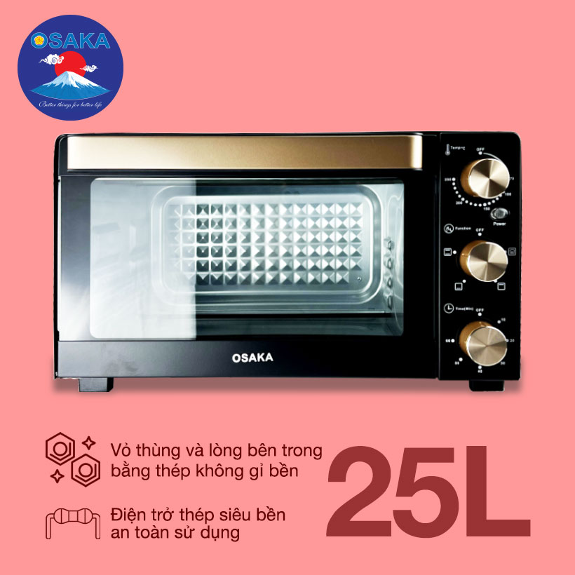 LÒ NƯỚNG THÙNG OSAKA TO25LB - ĐẶC BIỆT CHỨC NĂNG RÃ ĐÔNG