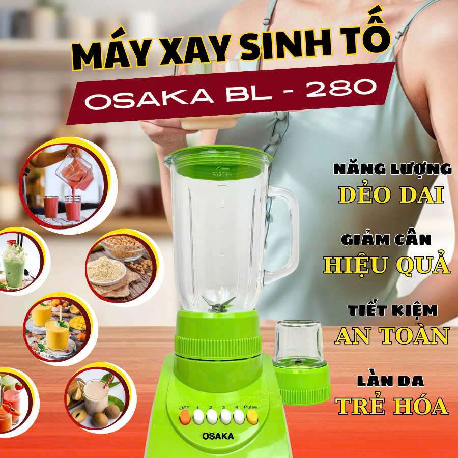 Máy xay sinh tố OSAKA BL-280 chính hãng 1.2 lít
