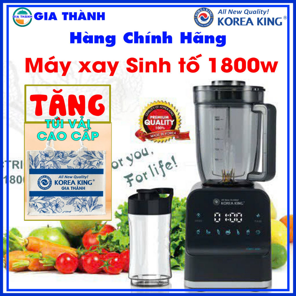 Máy xay sinh tố đa năng 1800W Korea King- Hàn Quốc, xay nhuyễn thực phẩm, vệ sinh dễ dàng - Bảo hành 12 tháng -Gia Thành