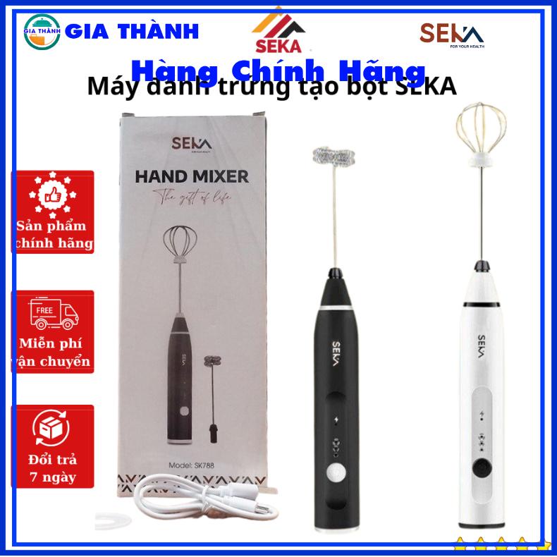 Máy Đánh bọt Cà phê, Đánh trứng cầm tay mini không dây đa năng 3 chế độ - Chĩnh hãng SEKA