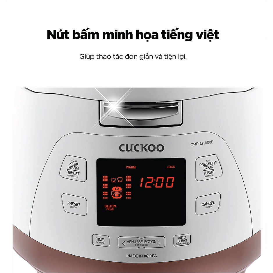 Nồi cơm điện tử Cuckoo CRP-M1000S 1.8L - Hàng chính hãng