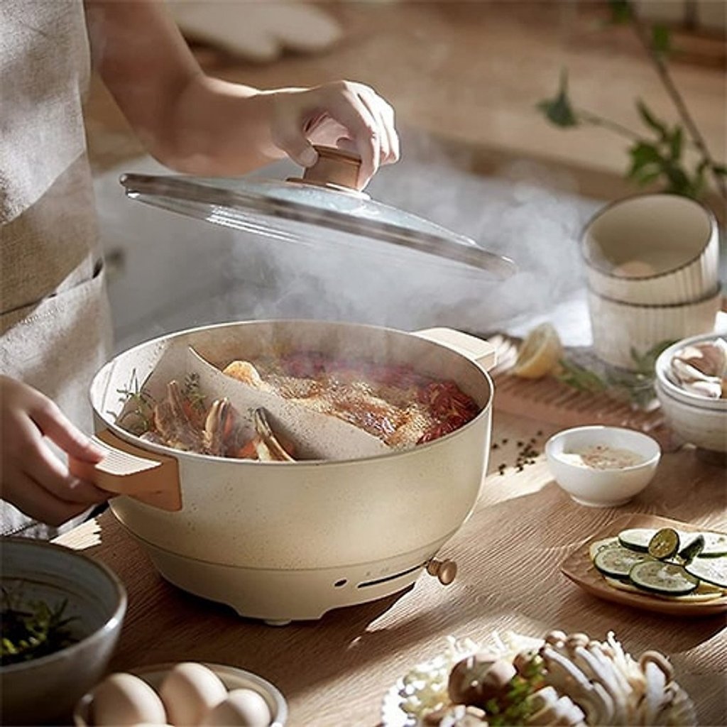 Nồi lẩu điện uyên ương 2 ngăn Bear DHG-C50K1 Bảo hành chính hãng 1 tháng