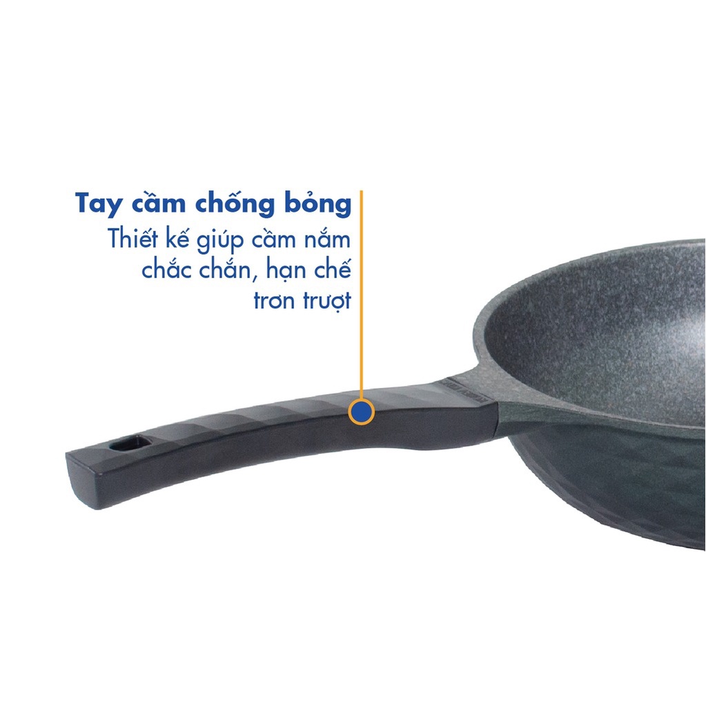 Chảo chống dính Korea King- Size 26cm, 28cm (Lòng sâu)- chống dính cao cấp SX Hàn Quốc