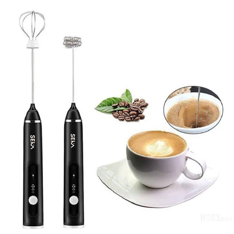 Máy Đánh bọt Cà phê, Đánh trứng cầm tay mini không dây đa năng 3 chế độ - Chĩnh hãng SEKA