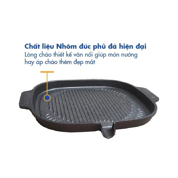 Chảo Nướngchống dính Cao cấp từ KoreaKing Hàn Quốc [KGP-32MHI] - Bền, đẹp an toàn, sử dụng được các loại bếp