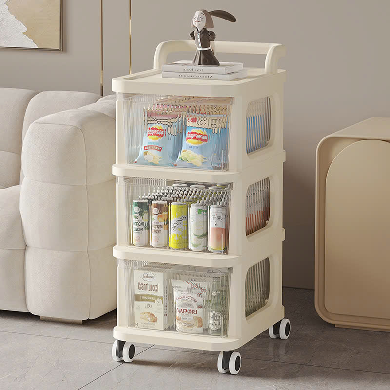 Kệ nhựa đựng đồ đa năng có bánh xe (Chịu Tải 20Kg)