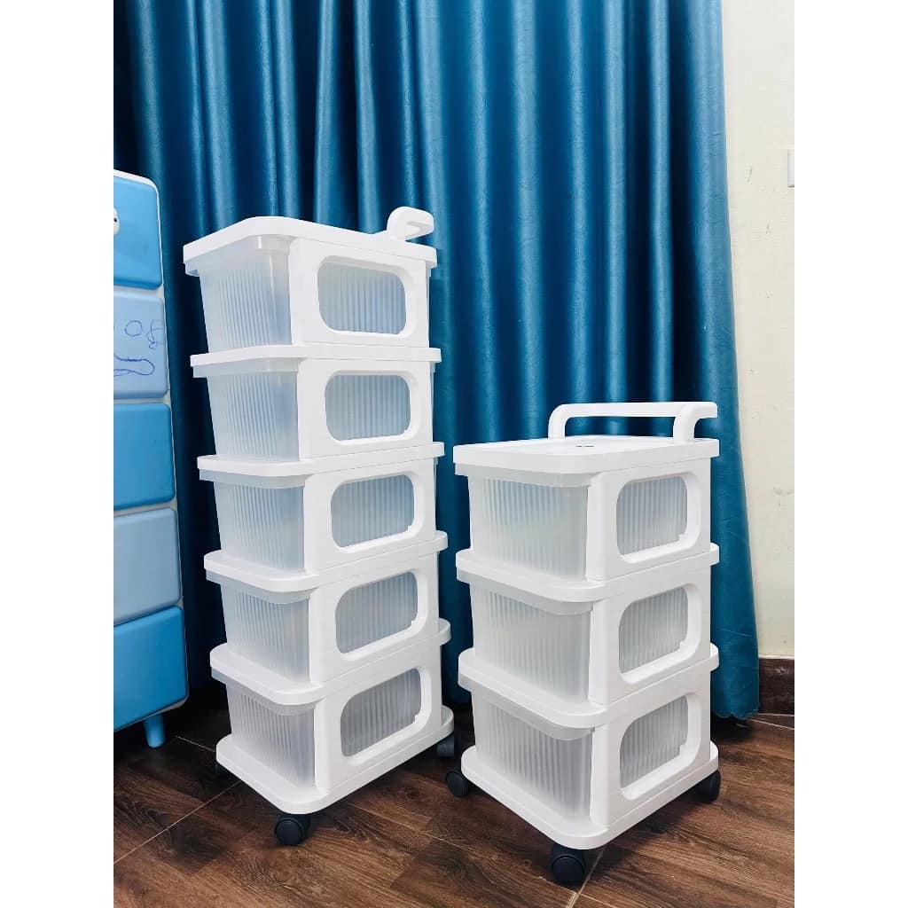 Kệ nhựa đựng đồ đa năng có bánh xe (Chịu Tải 20Kg)