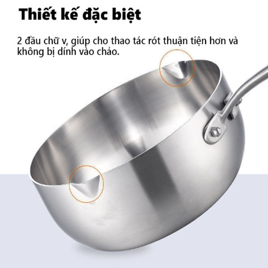 Chảo Inox Seka Siêu chống dính, 5 lớp đúc nguyên khối công nghệ Nhật, Dùng được bếp từ, 22cm, 24cm, 26cm - Gia Thành