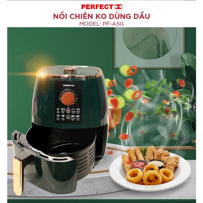 Nồi Chiên Không Dầu Perfect PF-A5G 5L 1500W - Chiên ko dầu tốt, bền, đẹp - Gia dụng Gia Thành