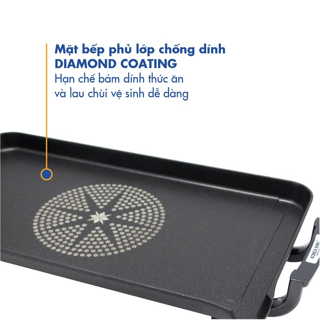 Bếp nướng điện không khói Korea King, Vỉ nướng chống dính đa năng bêp nướng, BBQ, thịt, rau củ [KGS-253,268]