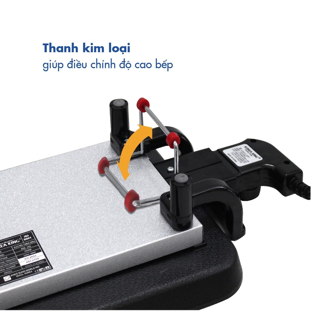 Bếp nướng điện không khói Korea King, Vỉ nướng chống dính đa năng bêp nướng, BBQ, thịt, rau củ [KGS-253,268]