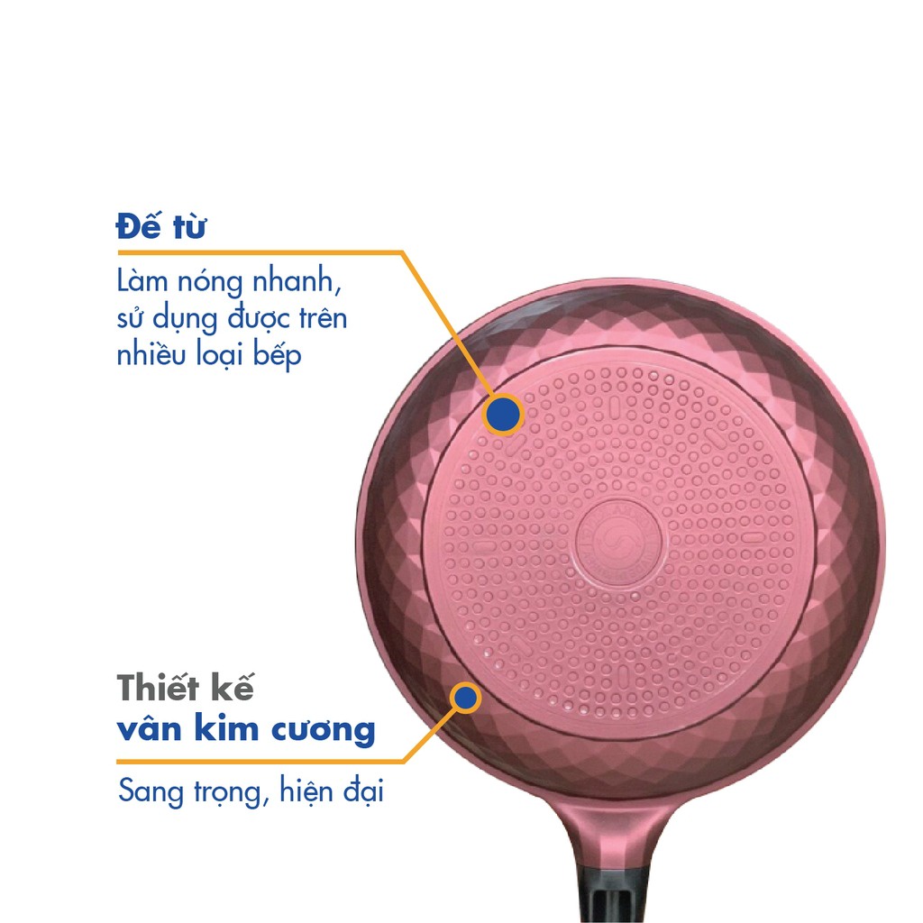 Chảo chống dính Korea King- Size 26cm, 28cm (Lòng sâu)- chống dính cao cấp SX Hàn Quốc