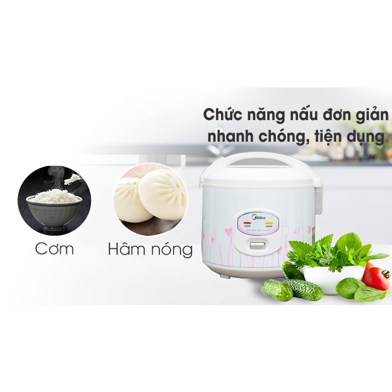 Nồi cơm mini nắp gài Midea 1.5 lít MR-CM1531, 700w