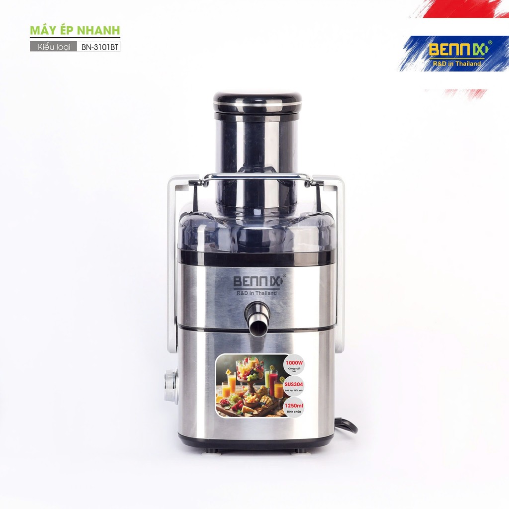 Máy Ép Trái Cây Công Nghiệp Bennix BN- 3101BT - 1000W Bảo Hành 24 Tháng - Máy Ép Hoa Quả Chính Hãng
