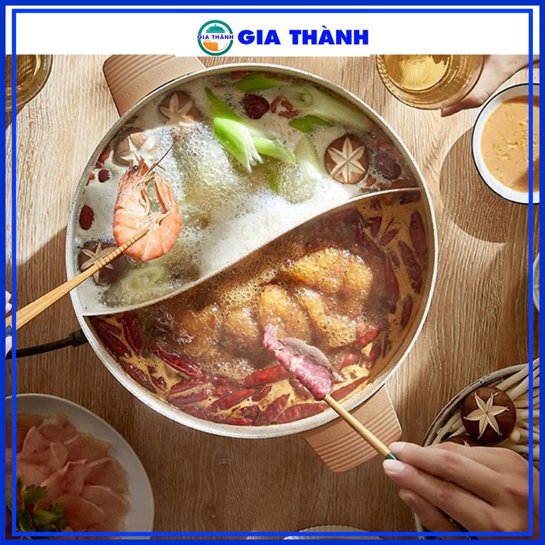 Nồi lẩu điện uyên ương 2 ngăn Bear DHG-C50K1 Bảo hành chính hãng 1 tháng