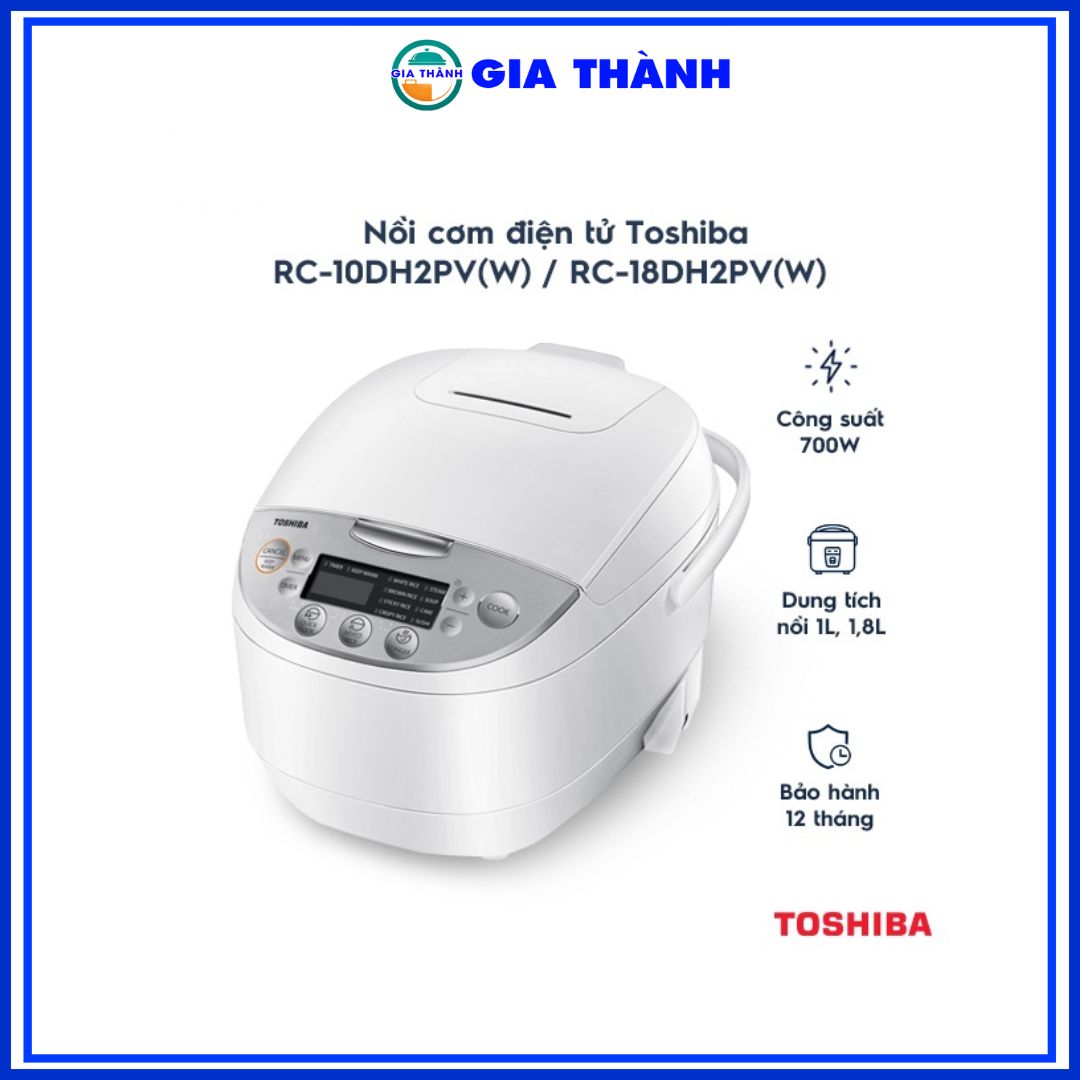 Nồi cơm điện tử Toshiba RC-10DH2PV(W) / RC-18DH2PV(W)