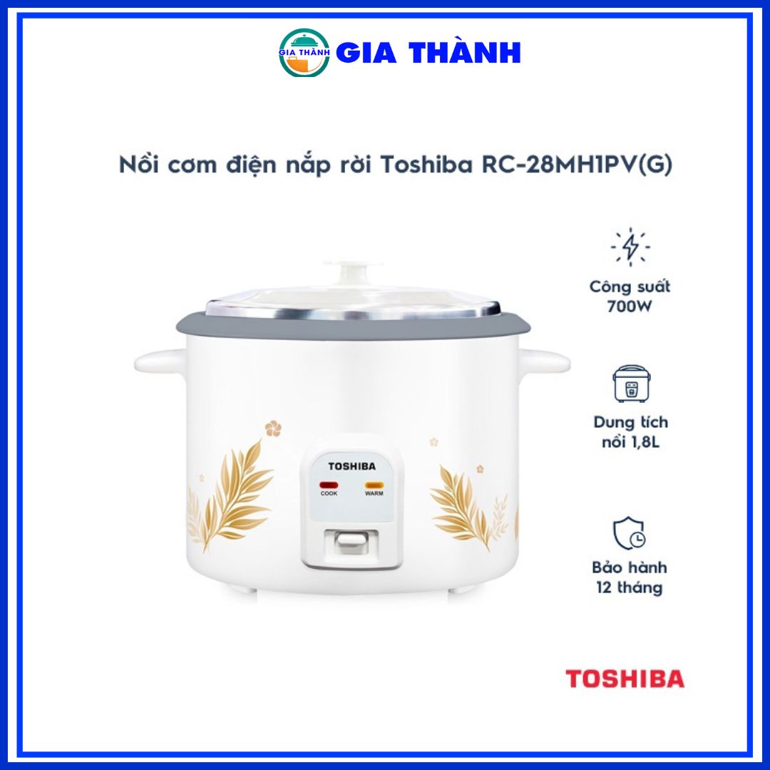 Nồi cơm điện nắp rời Toshiba RC-28MH1PV(G)