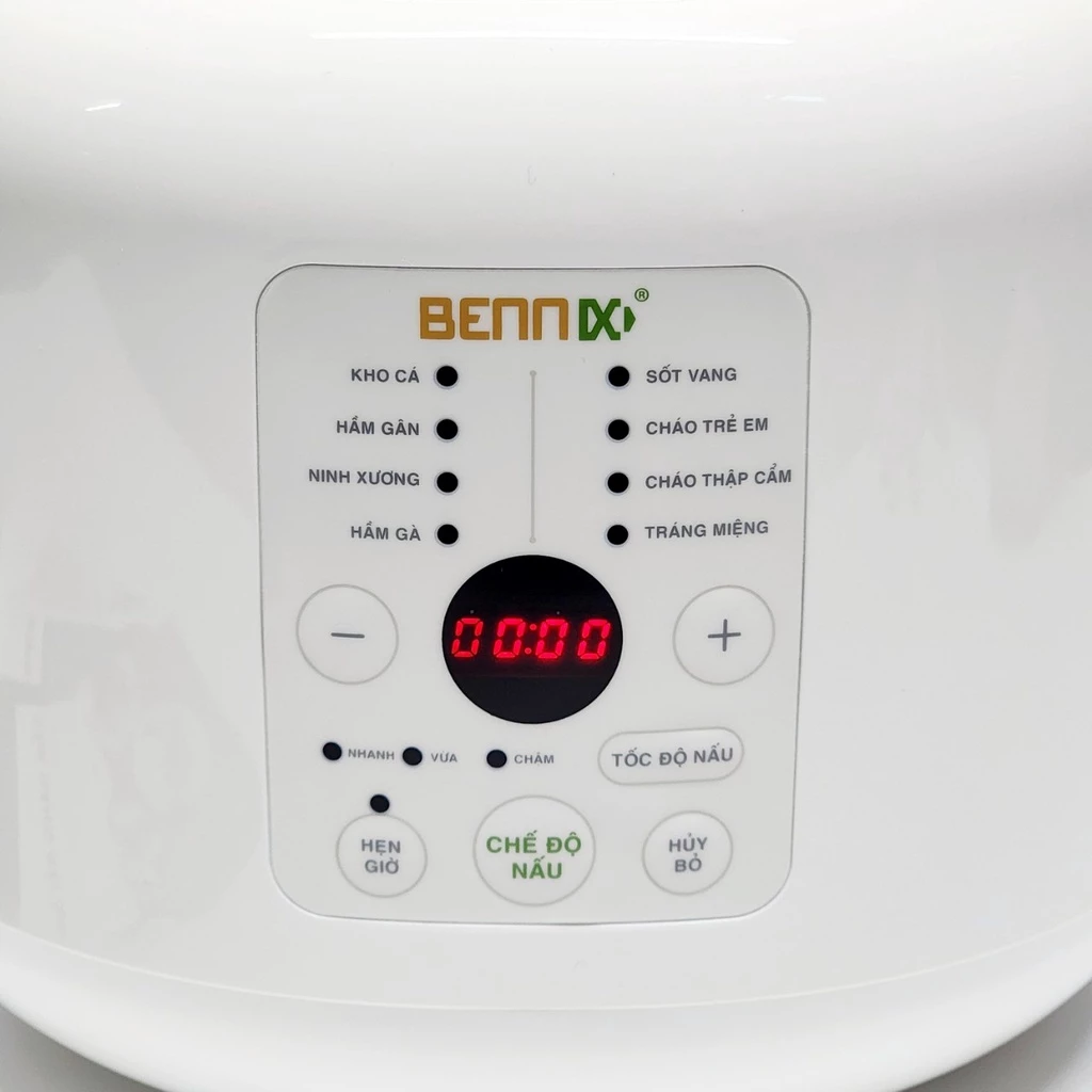 Nồi Nấu Chậm Điện Tử Bennix BN-30SLC , Lõi Sứ Hầm Cháo Cho Bé Bảo Hành 24 tháng