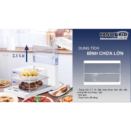 NỒI MÁY HẤP ĐIỆN GẤP GỌN PANWORLD PW- Bảo hảnh 12 Tháng