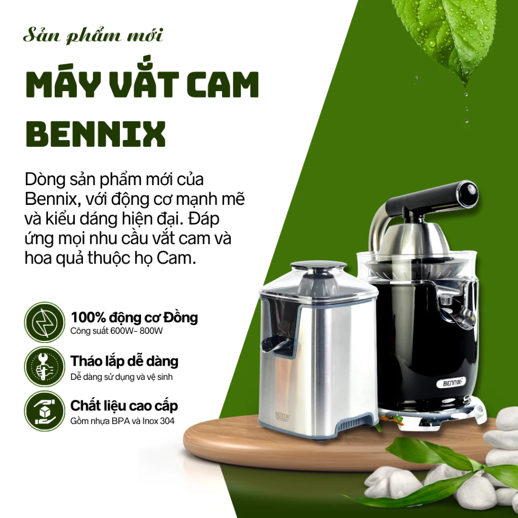 Máy vắt cam Bennix BN-600JO, công suất lớn 600W - Vắt êm - Bảo Hành 12 tháng - Gia Thành Mall