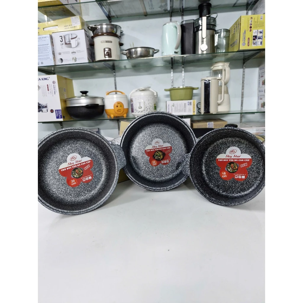 Thố đúc vân đá đáy từ CAO CẤP SKYSTAR size 22