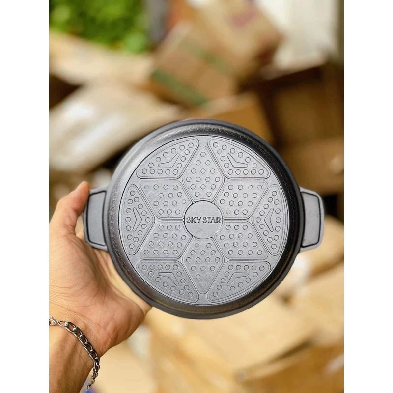 Thố đúc vân đá đáy từ CAO CẤP Sky Star size 26