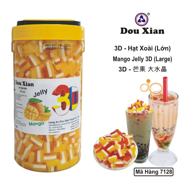 Thạch 3D Douxian hộp 2.5kg - TRÁI CÂY - HẠT NHỎ