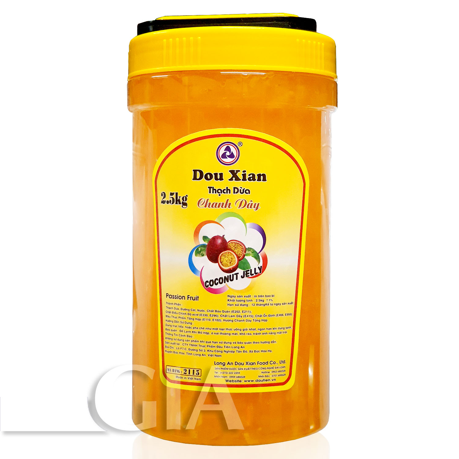 Thạch dừa Douxian hộp 2.5kg - DÂU