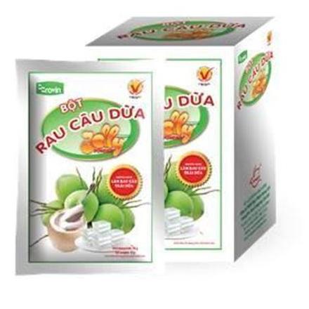 Bột rau câu dừa Hoàng Yến hộp 120g (12 gói x 10g)