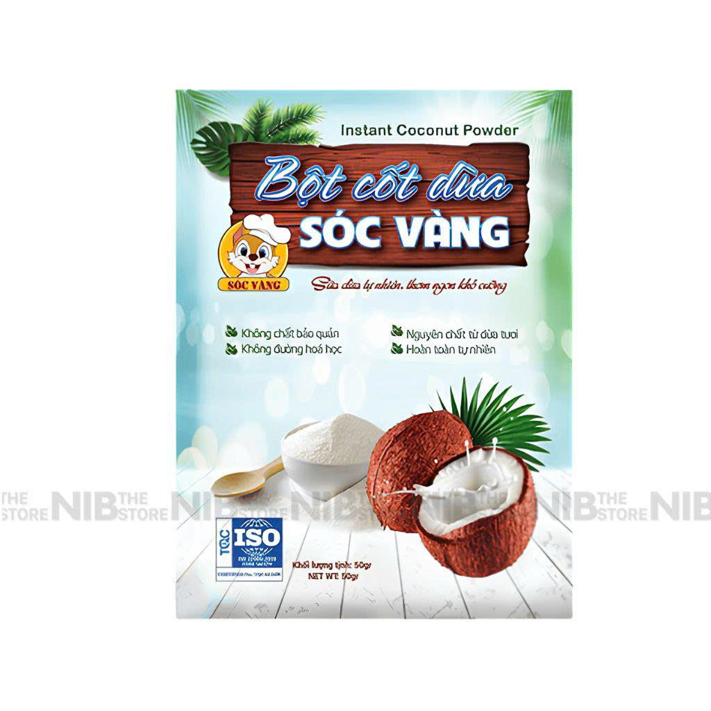 Bột cốt dừa Sóc vàng gói 50g