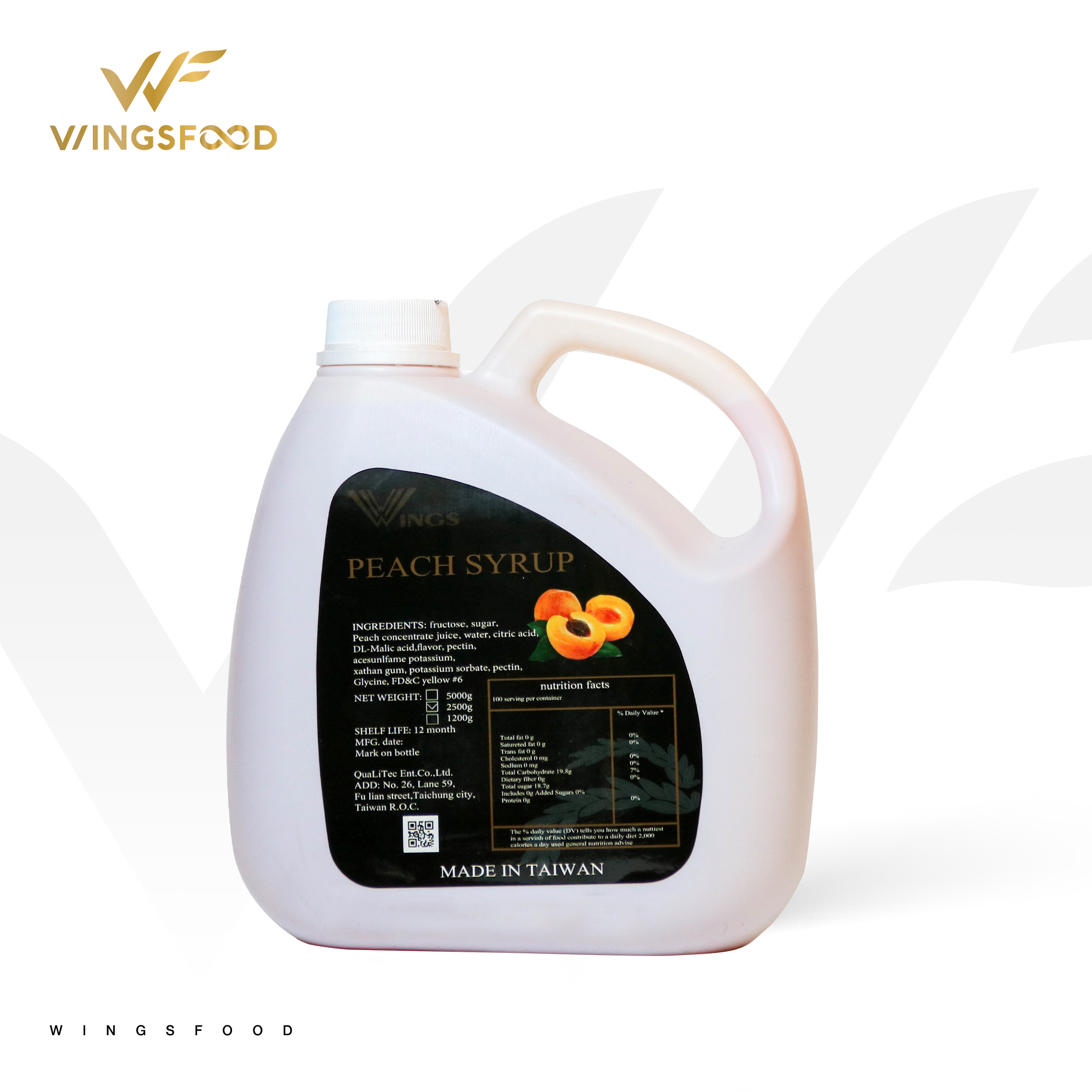 Siro Wings chai 2.5kg - ĐÀO