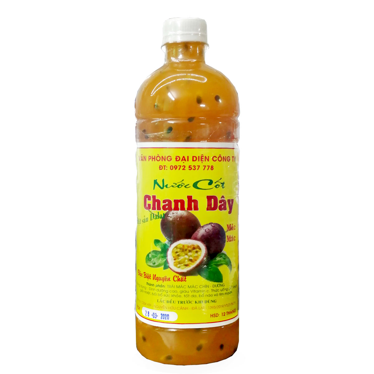 Nước cốt chanh dây (có hạt) 1000ml