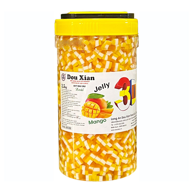 Thạch 3D Douxian hộp 2.5kg - XOÀI - HẠT NHỎ