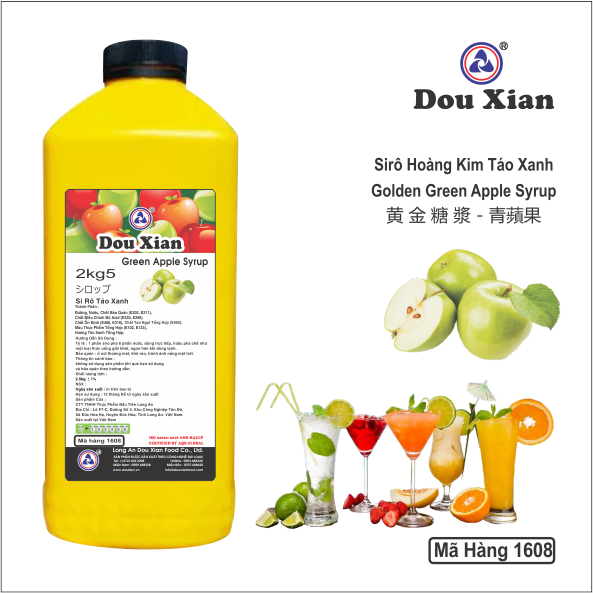 Siro Douxian hoàng kim 2.5kg - DÂU