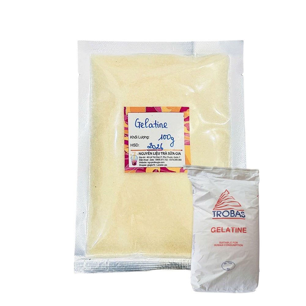Bột gelatin Hà Lan Trobas gói 100g