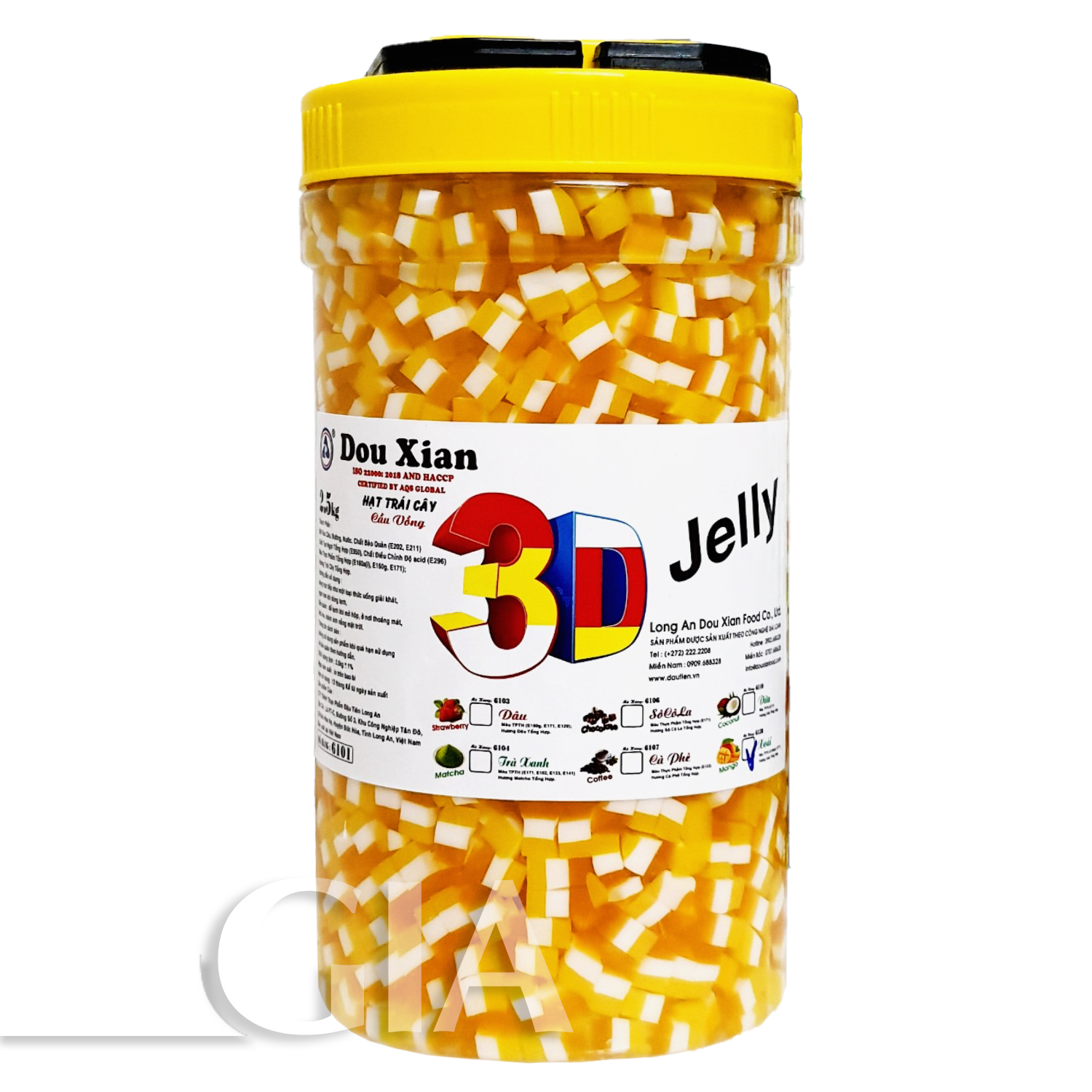 Thạch 3D Douxian hộp 2.5kg - TRÁI CÂY - HẠT NHỎ