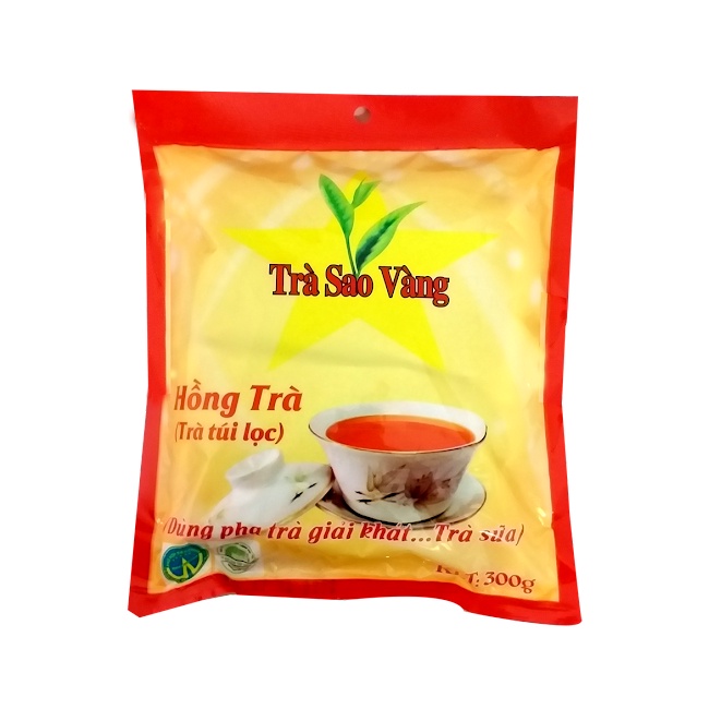 Hồng trà túi lọc Sao Vàng Gói 300g