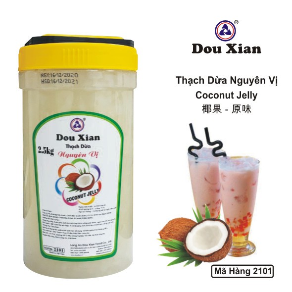 Thạch dừa Douxian hộp 2.5kg - DÂU