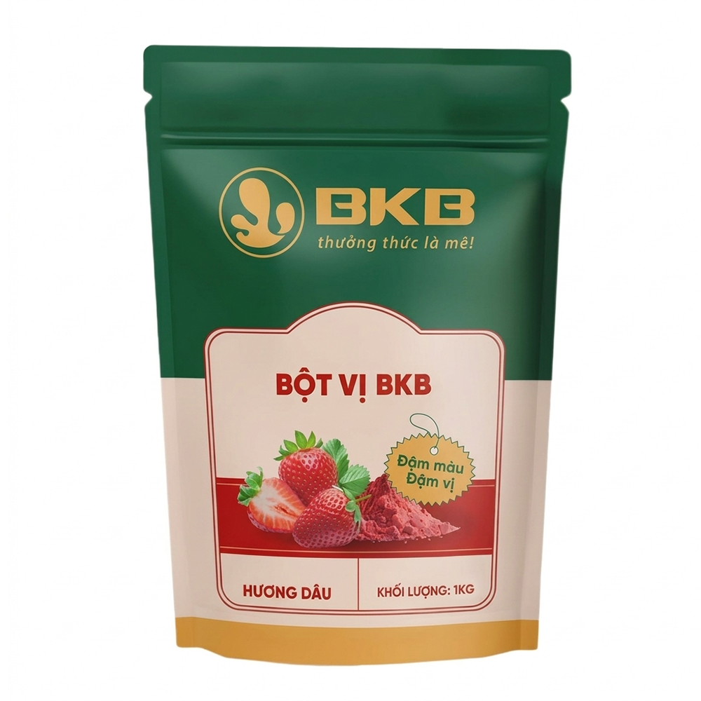 Bột vị pha trà sữa BKB gói 1kg - DÂU