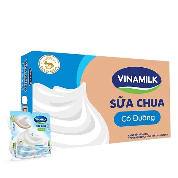 [Thùng 48 hộp] Sữa chua Vinamilk - CÓ ĐƯỜNG