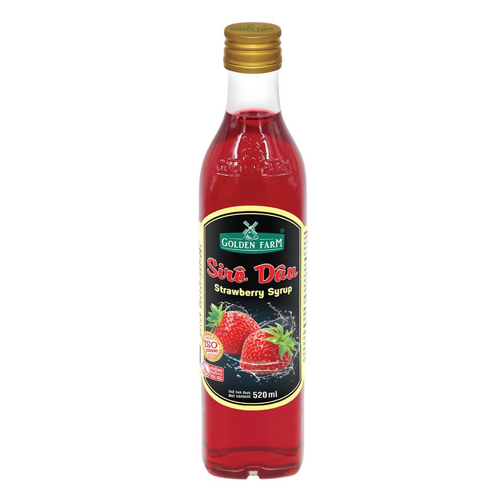 (KM) Siro Golden Farm chai 520ml - DÂU - giảm 2.000/chai đến ngày 15/10