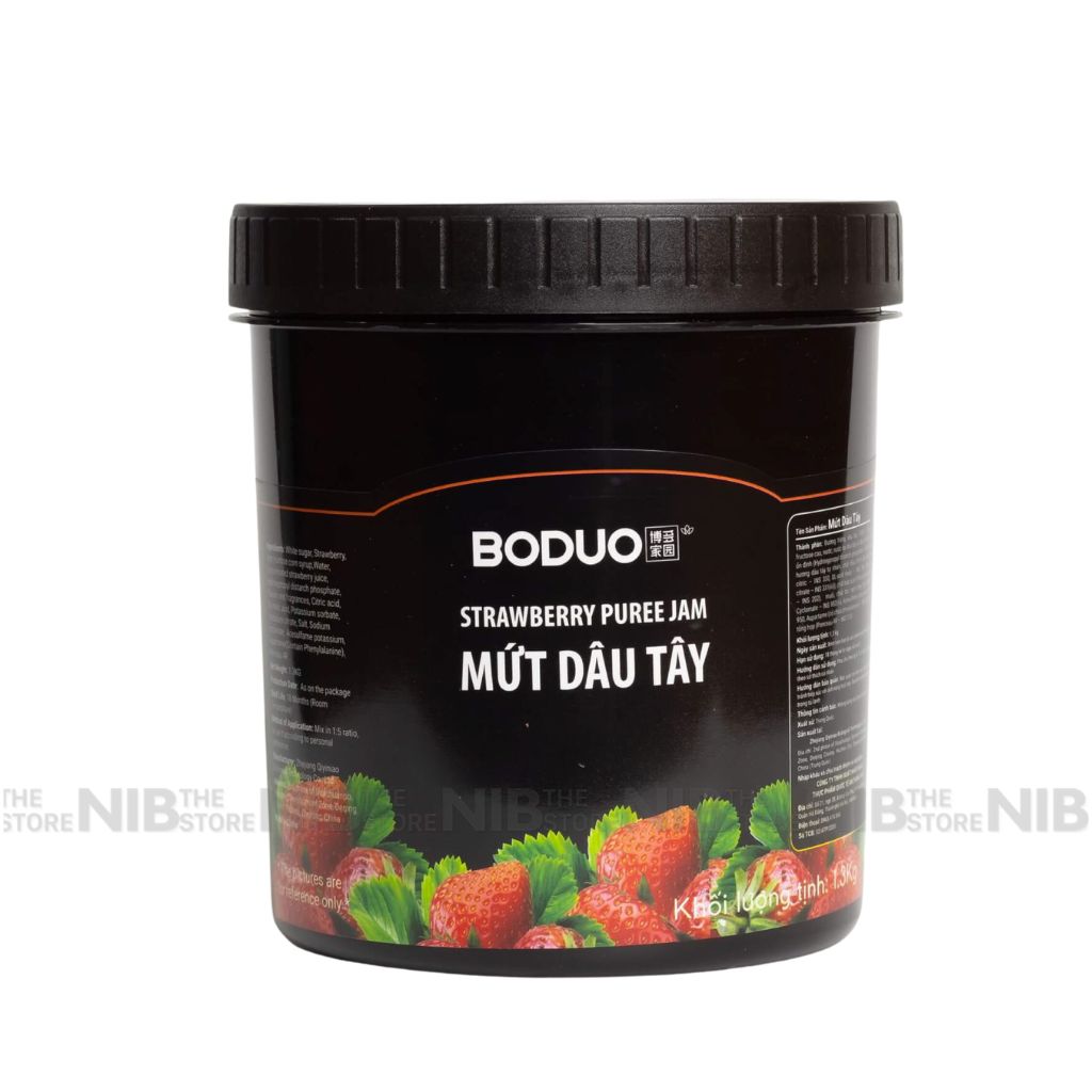 Mứt Boduo 1.3kg (hộp đen) - DÂU