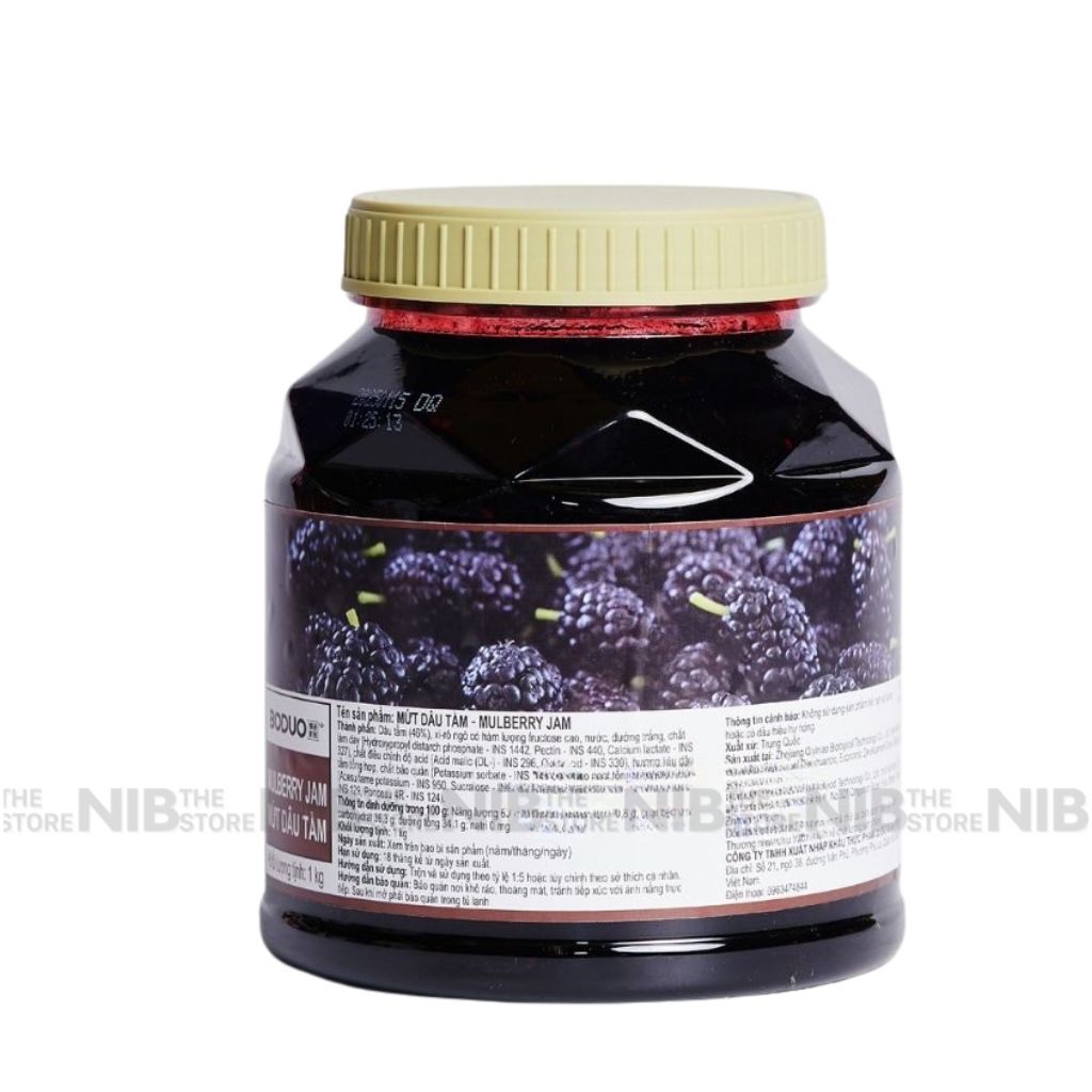 Mứt Boduo hộp 1kg (hộp trong) - DÂU TẰM