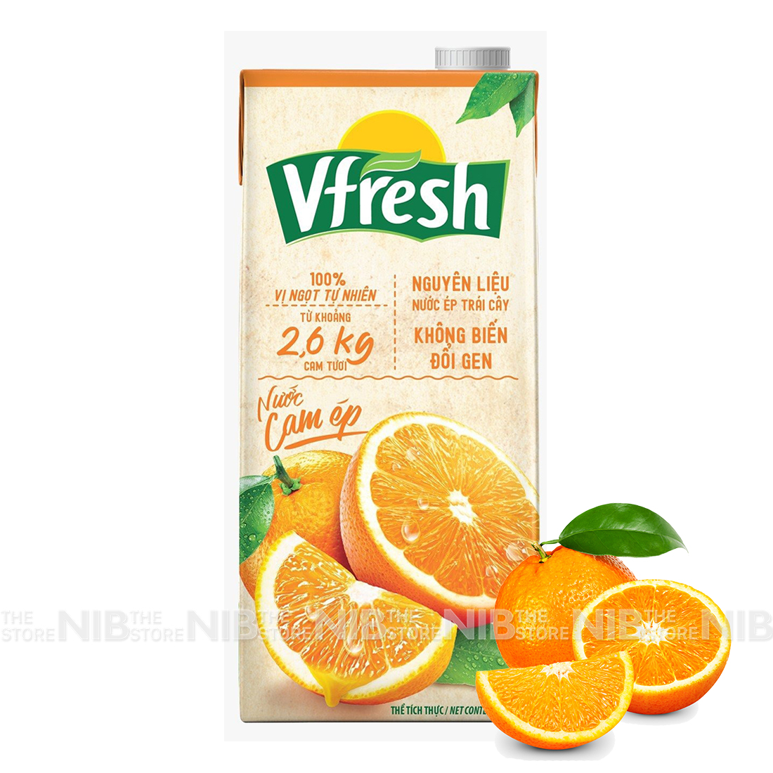 Nước ép Vfresh hộp 1L - CAM 100%