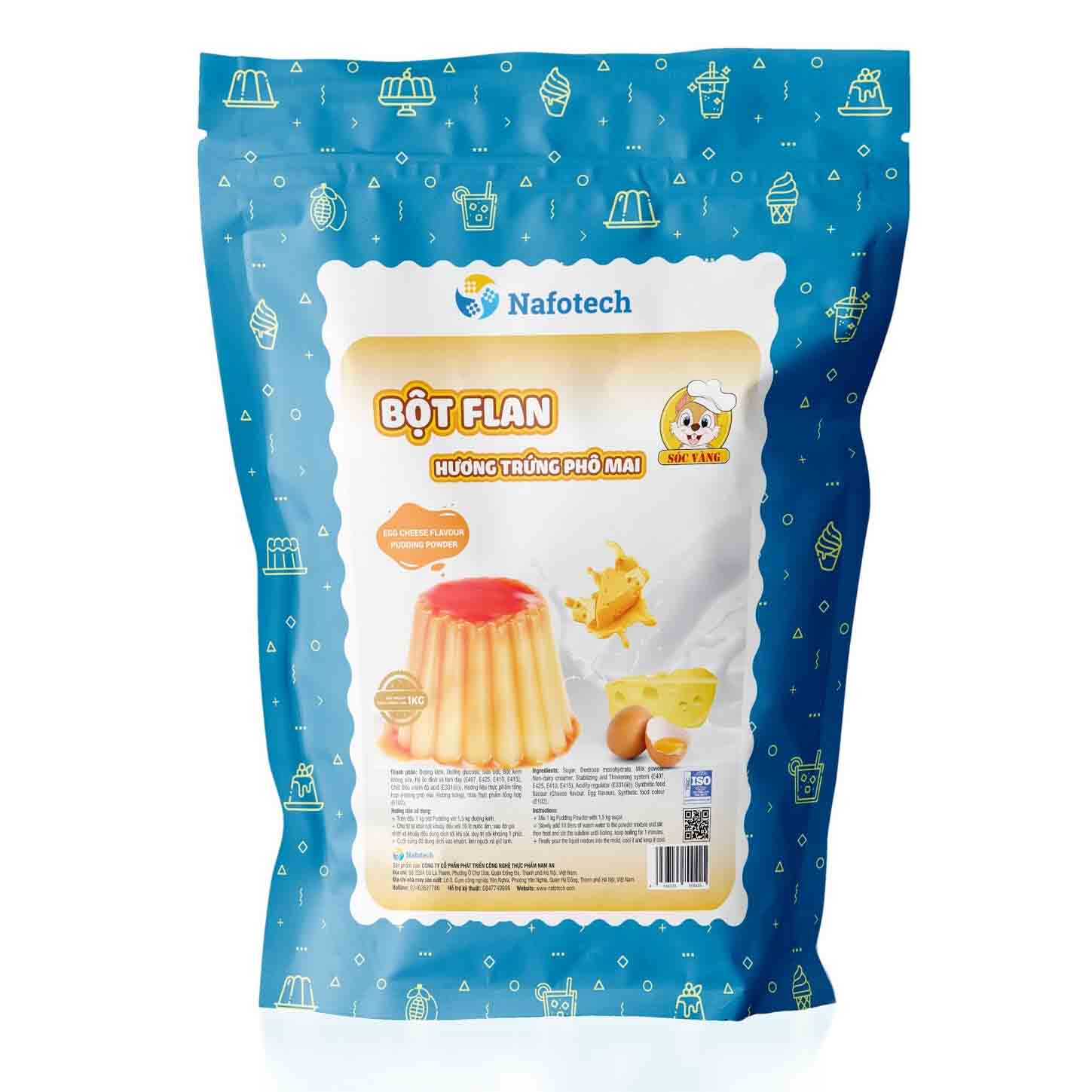 Bột Pudding Sóc Vàng hương Trứng Phô Mai gói 1kg