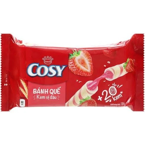 Bánh quế Cosy gói 117,6g - DÂU